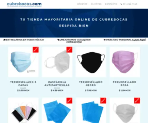 Cubrebocas.com(CUBREBOCAS) Screenshot