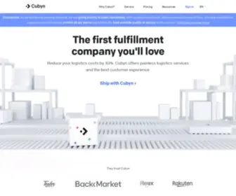 Cubyn.com(The first fulfillment company you'll love) Screenshot