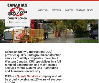 Cuccorp.com(Canadian Utility Construction) Screenshot