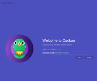 Cuckoo.team(A productivity timer for remote teams) Screenshot