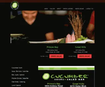Cucumbersushi.com(Cucumber Sushi Japanese Restaurant) Screenshot