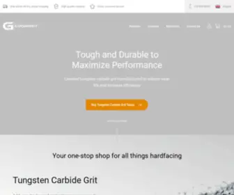 Cudagrit.com(Crushed Tungsten Carbide Grit and Scrap Supplier) Screenshot