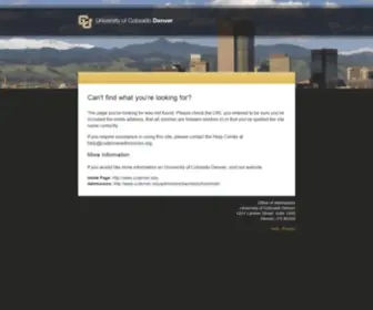 Cudenveradmissions.org(University of Colorado Denver) Screenshot