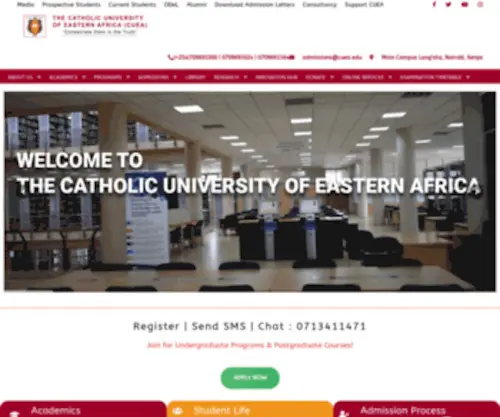 Cuea.edu(Elevate Your Future) Screenshot