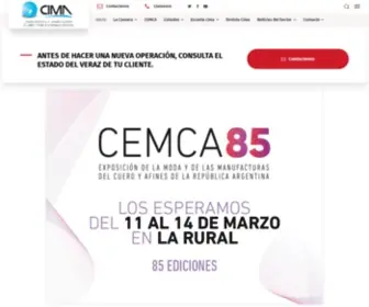 Cuerocima.com.ar(Camara Industrial de las Manufacturas de Cuero y Afines de la Republica Argentina) Screenshot