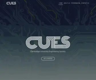 Cues.org.uk(Cambridge University Engineering Society) Screenshot