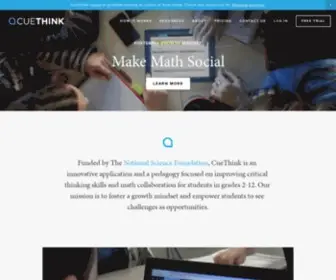 Cuethink.com(Peer-To-Peer Platform For Math Problem-Solving For Grades 2) Screenshot