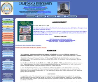 Cufce.org(California University FCE) Screenshot