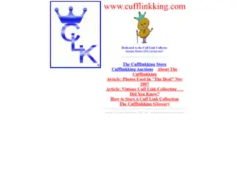 Cufflinkking.com(CLK vintage cufflinks) Screenshot