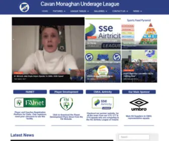 Cufl.ie(Underage Soccer Cavan Monaghan Ireland) Screenshot