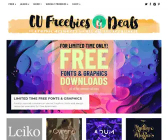 Cufreebies.com(Freebies & Deals for Creatives Freebies & Deals for Creatives) Screenshot