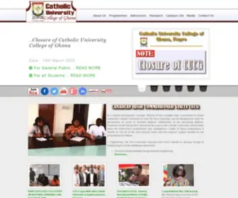 Cug.edu.gh(Catholic University College of Ghana) Screenshot