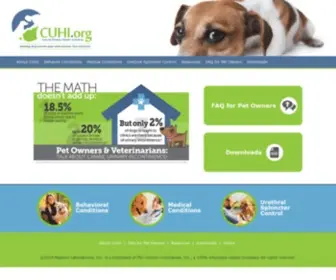 Cuhi.org(Canine Urinary Health Initiative) Screenshot