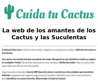 Cuidatucactus.com(ᐈ TODO sobre CACTUS y SUCULENTAS) Screenshot