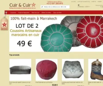 Cuirandcuir.com(Boutique en ligne d' artisanat marocain du cuir) Screenshot