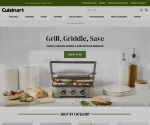 Cuisinart.com(Cuisinart's Kitchen Appliances for Professional and Home Chefs) Screenshot