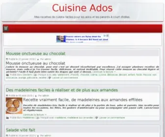 Cuisineados.com(Cuisine Ados) Screenshot