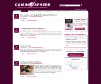 Cuisinosphere.com(Cuisinosphère) Screenshot