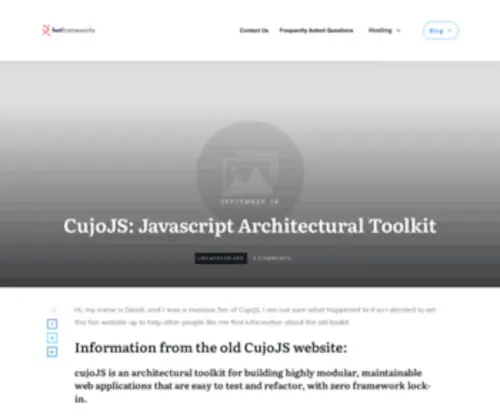 Cujojs.com(Javascript Architectural Toolkit) Screenshot