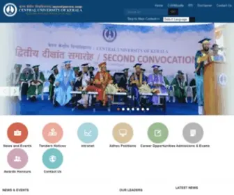 Cukerala.ac.in(Official Website of Central University of Kerala) Screenshot