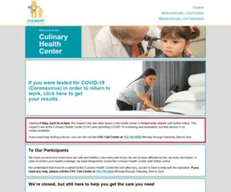 Culinaryhc.com(The Culinary Health Center) Screenshot