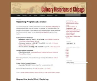 Culinaryhistorians.org(Culinary Historians of Chicago) Screenshot