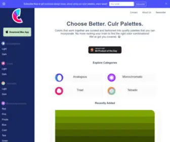 Culrs.com(Culrs gives you a simple smart approach to choose color palettes) Screenshot