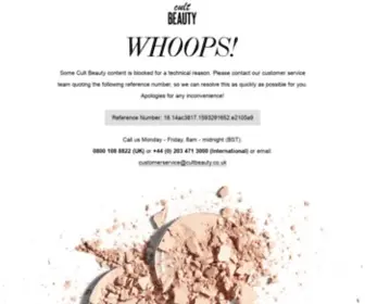 Cultbeauty.co.uk(Shop The World's Best Beauty Buys) Screenshot