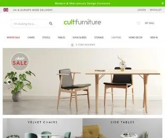 Cultfurniture.com(Modern, Contemporary Furniture & Lighting for Home & Trades) Screenshot