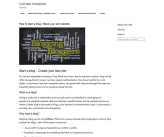 Cultivate-INT.org(How to start a blog) Screenshot