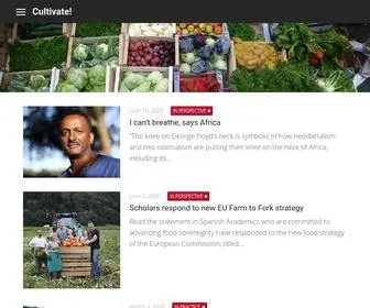 Cultivatecollective.org(For healthy food) Screenshot