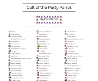 Cultofthepartyparrot.com(Cult of the Party Parrot) Screenshot