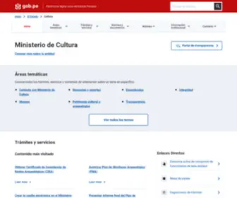 Cultura.gob.pe(Ministerio de Cultura) Screenshot