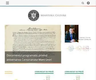 Cultura.ro(Ministerul Culturii) Screenshot