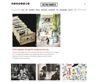 Culturainquieta.com(Arte, cultura, lifestyle, tendencias, fotografía y música) Screenshot