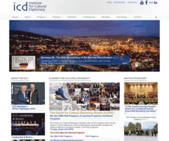 Culturaldiplomacy.org(About the ICD (More »)) Screenshot
