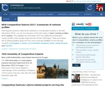 Culturalpolicies.net(Compendium of Cultural Policies & Trends) Screenshot
