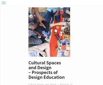 Culturalspacesanddesign.net(Prospects of Design Education) Screenshot