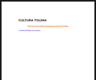 Culturatolima.org(Direccion de Cultura Departamental del Tolima) Screenshot