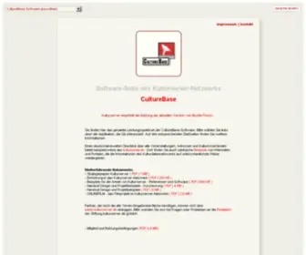 Culturebase.de(Kunst und Kultur in Nordrhein) Screenshot