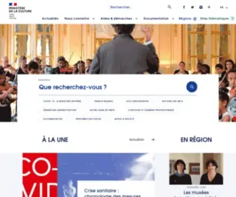 Culturecommunication.gouv.fr(Ministère) Screenshot