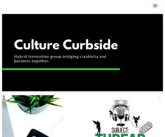 Culturecurbside.com(Hybrid innovation group which bridges the world of creativity and business together) Screenshot