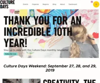 Culturedays.ca(Culture Days) Screenshot