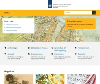 Cultureelerfgoed.nl(De Rijksdienst voor het Cultureel Erfgoed) Screenshot