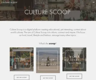 Culturescoop.com(CULTURE SCOOP) Screenshot