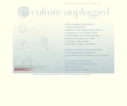 Cultureunplugged.org(Culture Unplugged Foundation) Screenshot