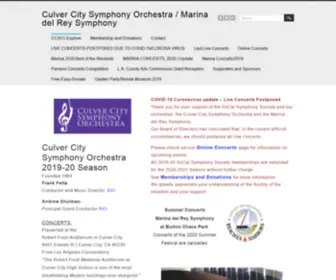 Culvercitysymphony.org(Culver City Symphony Orchestra) Screenshot