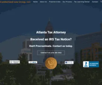 Cumberlandlawatlanta.com(Cumberland Law Group) Screenshot