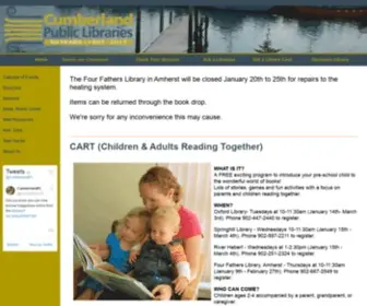 Cumberlandpubliclibraries.ca(Library Services) Screenshot