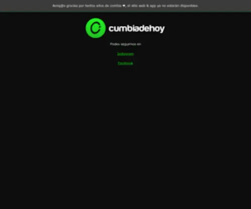 Cumbiadehoy.com(Cumbiadehoy) Screenshot